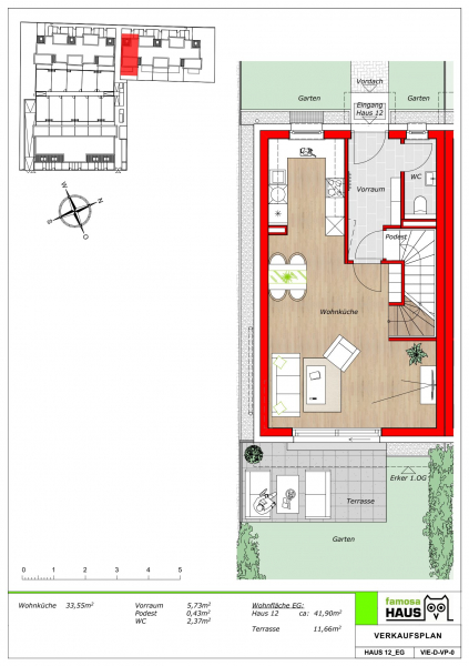 Mehr Platz und Freiheit im neuen Reihenhaus mit 114m² Wohnfläche, 50m² Keller, Eigengarten, Dachterrasse und Garagenplatz /  / 1230 Wien Liesing / Bild 7