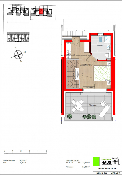 Provisionsfrei: Niedrigenergie-Reihenhaus mit 113m² Wohnfläche, Keller, Terrasse, Dachterrasse, Garten und Garage /  / 1230 Wien Liesing / Bild 6