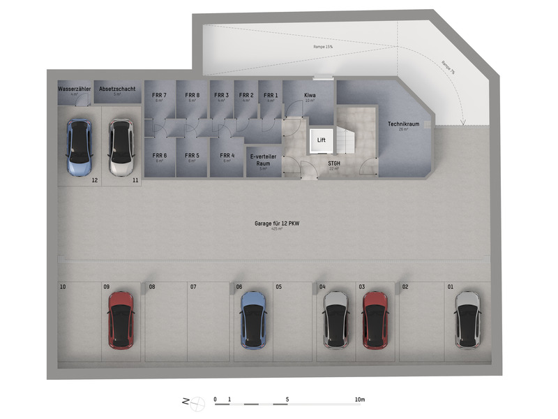 DACHGESCHOSSWOHNUNG  3 ZIMMER MIT HOCHWERTIGER EINBAUKCHE UND 2 TERRASSEN NAHE OBEREM MHLWASSER   /  / 1220 Wien / Bild 1