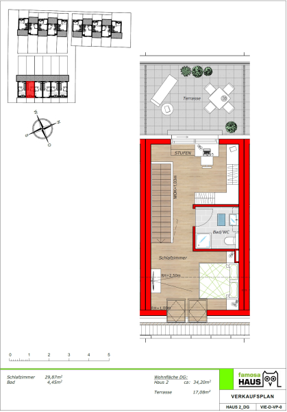 Nachhaltige Ziegelmassivbauweise: Niedrigenergie-Reihenhaus mit 4,5 Zimmern, Keller, Eigengarten, Dachterrasse und Garagenplatz /  / 1230 Wien Liesing / Bild 7