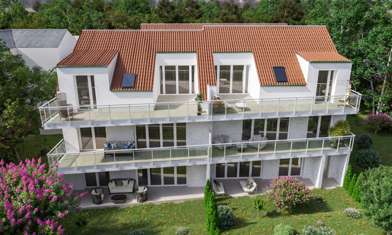 Luxus GRN Ruhelage! MITTEN in der Stadt! Neubau 3 Zimmer 80m - 1 Terrasse - Eigengarten 
