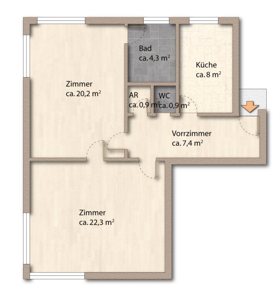 Semmering! 2-Zimmer-Wohnung mit traumhafter Aussicht! /  / 2680 Semmering-Kurort / Bild 6