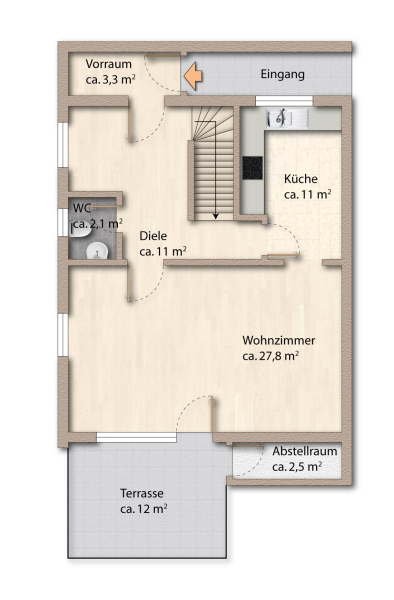 Eckreihenhaus mit 200 m2 Garten in Berndorf /  / 2560 Berndorf / Bild 6