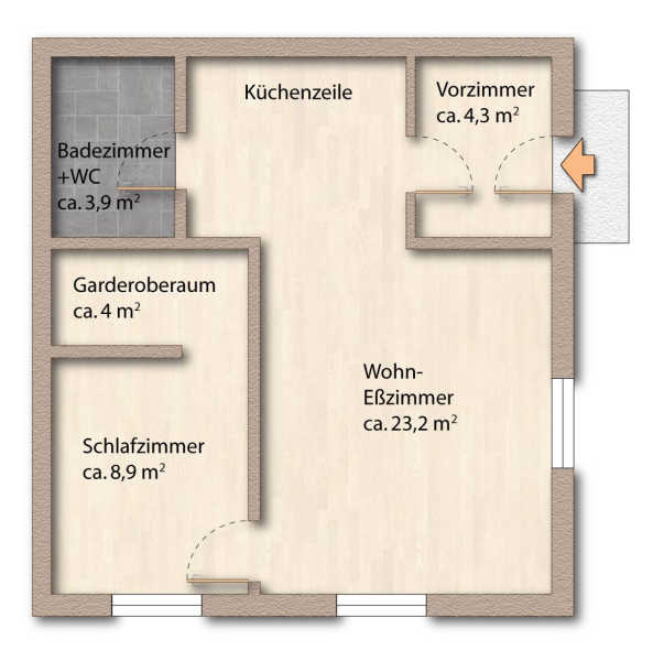 Charmante 2-Zimmer Wohnung im Zentrum von Gloggnitz /  / 2640 Gloggnitz / Bild 5