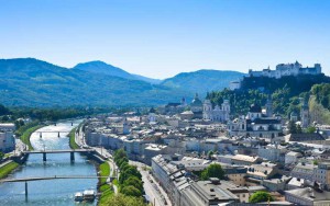 Blick auf Stadt Salzburg