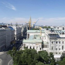 Blick auf Innenstadt-Bezirk in Wien